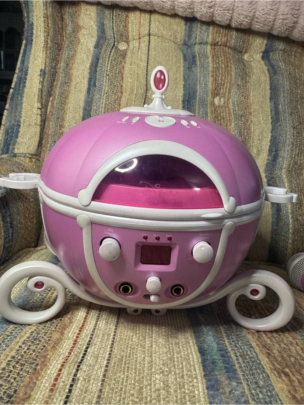 Disney Pink and White Princess Carriage Karaoke Player